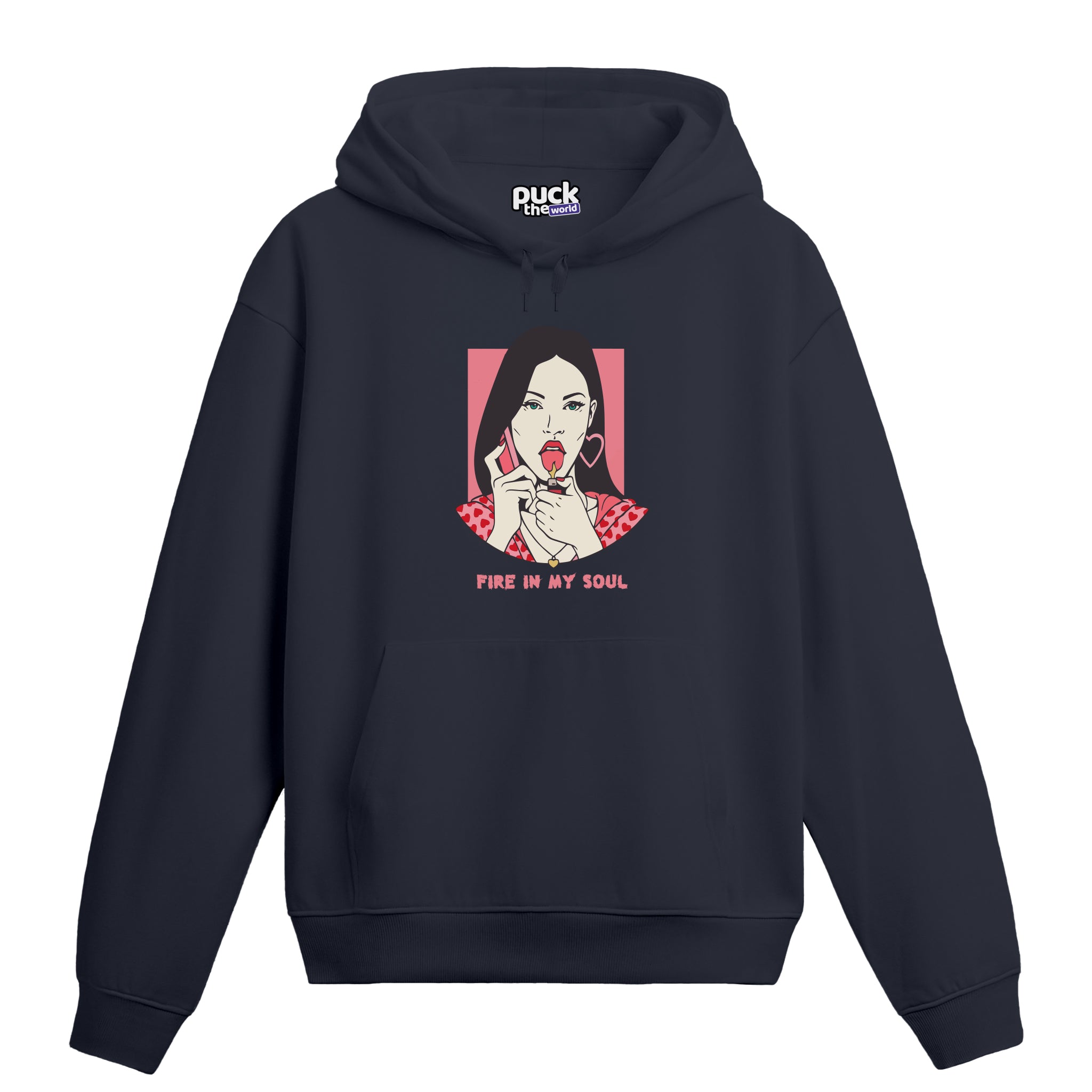 "Fire in My Soul" - Lacivert Hoodie