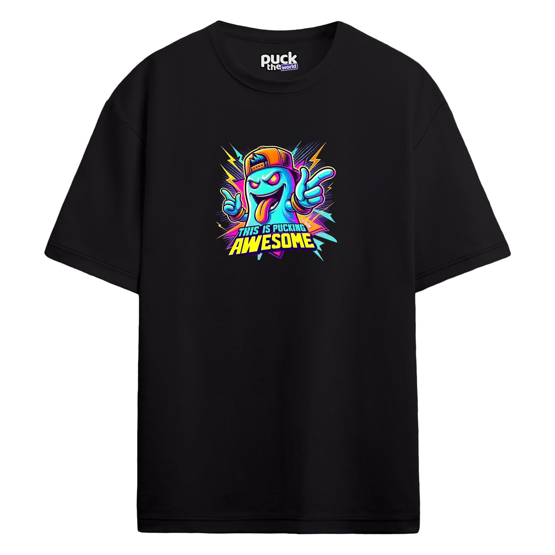 "This is Pucking Awesome Renkli" - Oversize T-Shirt